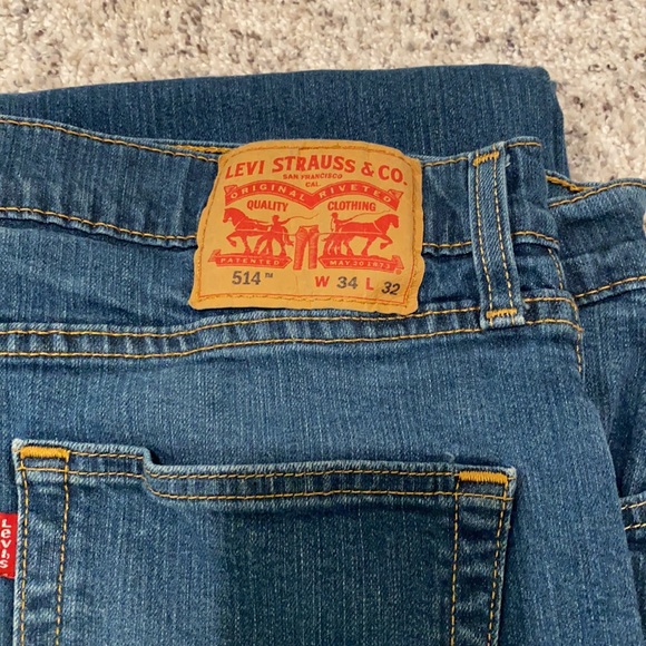 2 pairs Levi’s 514 Straight Jeans Midnight 34x32 - Picture 3 of 9